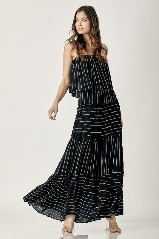 Ariana Pin Stripe Maxi Dress