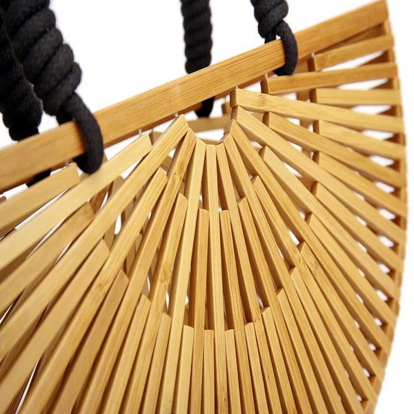 Vintage Bamboo Woven Handbag